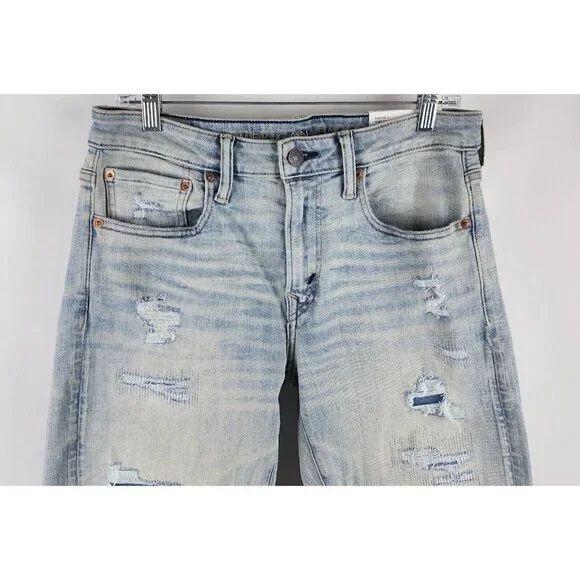 SOLD OUT American Eagle Jeans Mens 31x30 Blue Airflex + Temp Tech Skinny NWT - Picture 2 of 13